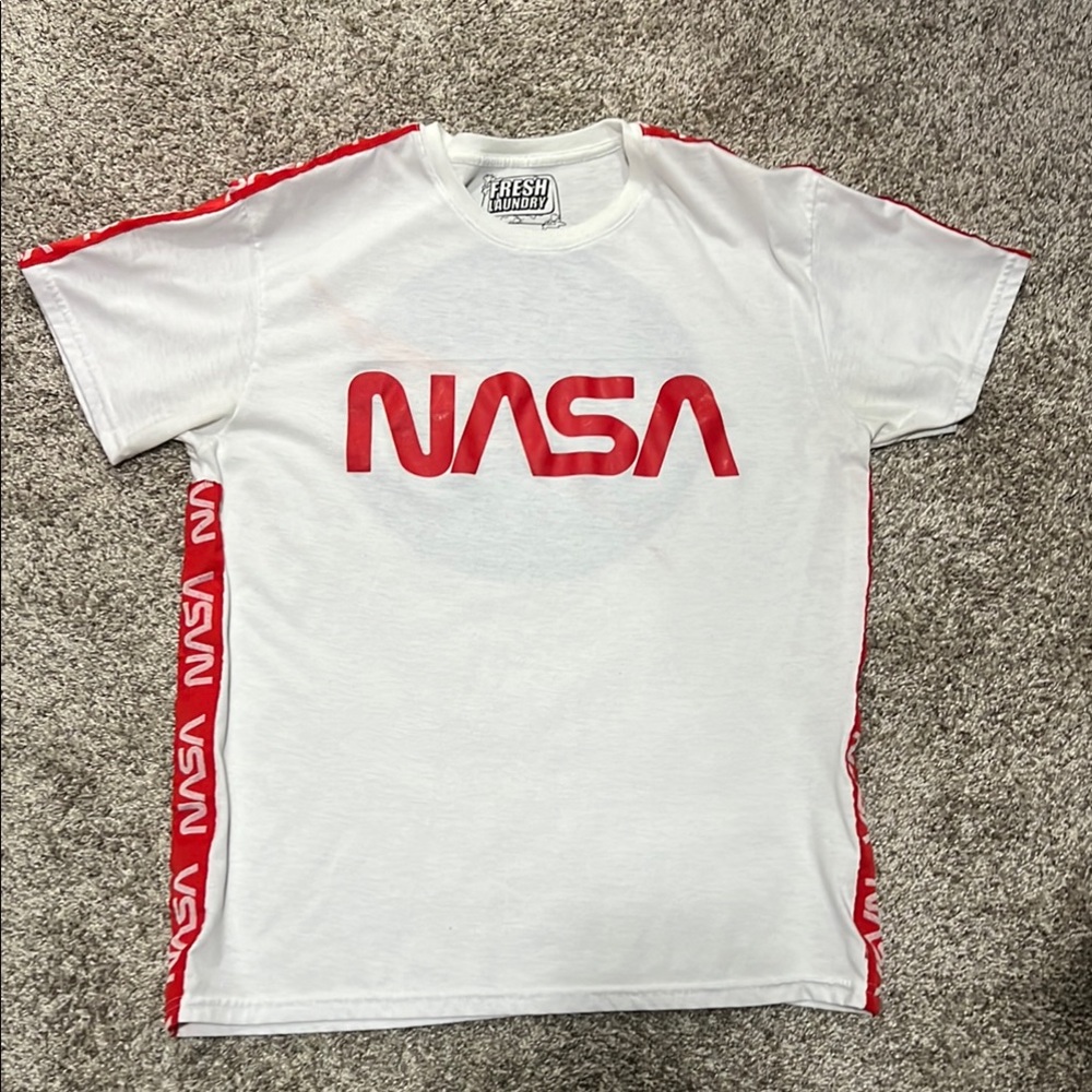 White and Red NASA T-Shirt